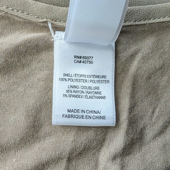 WynneLayers Beige Dual Layer Chiffon Sleeveless Top - Picture 5 of 10